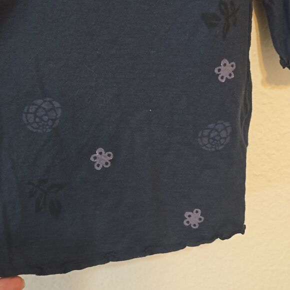 BLUE FISH  HAND PRINTED BLOUSE SIZE 0 - Picture 4 of 9